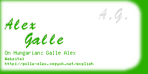 alex galle business card